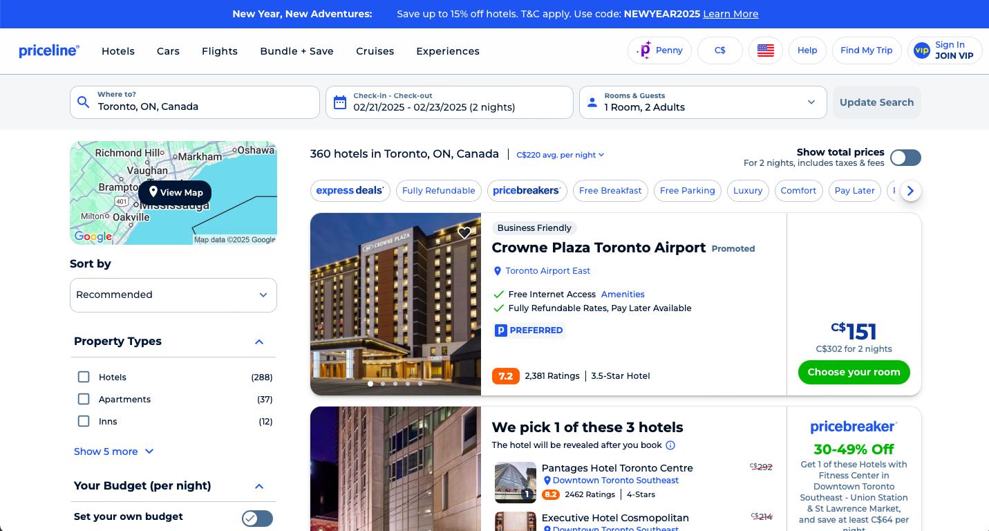 Priceline vs Trivago
